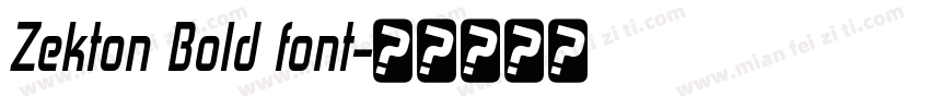 Zekton Bold font字体转换